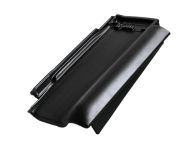 Braas Rubin 13V Ortgangziegel rechts (8210019) Seidenmatt Tiefschwarz