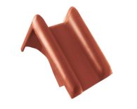 Braas Rubin 13V Pultortgangziegel links (8212516) Seidenmatt Herbstrot