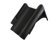 Braas Rubin 13V Pultortgangziegel rechts (8212419) Seidenmatt Tiefschwarz