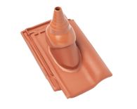 Braas Rubin 13V Ton-Antennenziegel (8229100) Matt Naturrot