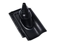 Braas Rubin 13V Ton-Antennenziegel (8229147) Hochglanz Brillantschwarz