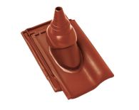 Braas Rubin 13V Ton-Antennenziegel (8229116) Seidenmatt Herbstrot