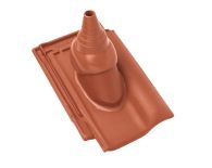 Braas Rubin 13V Ton-Antennenziegel (8229103) Matt Kupferrot