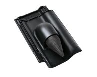 Braas Rubin 13V Ton-Solar-/Kabeldurchgang (8229319) Seidenmatt Tiefschwarz