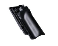 Braas Rubin 13V Firstanschlussziegel halb (8209447) Hochglanz Brillantschwarz