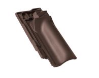 Braas Rubin 13V Firstanschlussziegel halb (8209431) Matt Dunkelbraun