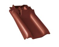 Braas Rubin 13V Firstanschluss-Ortgang links (8209206) Seidenmatt Kastanie