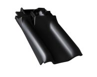 Braas Rubin 13V Firstanschluss-Ortgang links (8209219) Seidenmatt Tiefschwarz