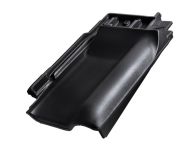 Braas Rubin 13V Firstanschluss-Ortgang rechts (8209119) Seidenmatt Tiefschwarz