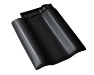 Braas Rubin 9V Doppelwulstziegel (8610414) Seidenmatt tiefschwarz