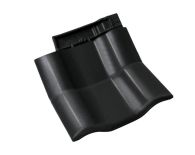 Braas Rubin 9V Knick-Doppelwulstziegel (8614814) Seidenmatt tiefschwarz