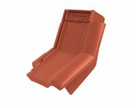 Braas Rubin 9V Knick-Ortgangziegel rechts (8614303) Matt kupferrot