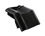 Braas Rubin 9V Mansard-Ortgangziegel links (8614214) Seidenmatt tiefschwarz