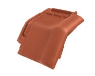 Braas Rubin 9V Mansard-Ortgangziegel rechts (8614103) Matt kupferrot