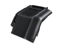 Braas Rubin 9V Mansard-Ortgangziegel rechts (8614114) Seidenmatt tiefschwarz