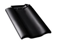 Braas Rubin 9V Ortgangziegel links (8610141) Matt vulkanschwarz