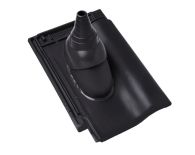 Braas Rubin 9V Ton-Antennenziegel (8629141) Matt vulkanschwarz