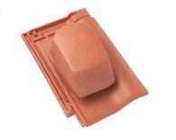 Braas Rubin 9V Ton-Sanilüfter geschlossen (8629000) Matt naturrot