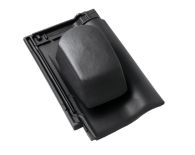 Braas Rubin 9V Ton-Sanilüfter geschlossen (8629014) Seidenmatt tiefschwarz