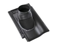 Braas Rubin 9V Ton-Abgasrohrdurchgang (8628749) Seidenmatt royalgrau