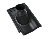 Braas Rubin 9V Ton-Abgasrohrdurchgang (8628714) Seidenmatt tiefschwarz