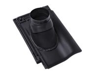 Braas Rubin 9V Ton-Abgasrohrdurchgang (8628741) Matt vulkanschwarz