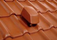 Braas Rubin 11V(H) TonSanilüfter geschlossen (7829803) Matt kupferrot