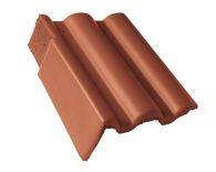 Braas Taunus Pfanne Giebelstein Ausstich 110 mm links (5610384) Star Matt ziegelrot