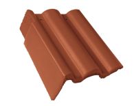 Braas Taunus Pfanne Giebelstein Ausstich 88 mm links (5610184) Star Matt ziegelrot