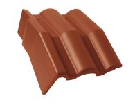 Braas Taunus Pfanne Mansard-Giebelstein links (5612184) Star Matt ziegelrot