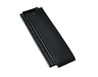 Braas Turmalin Halber Flächenziegel (9200219) tiefschwarz