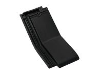 Braas Turmalin halber Knickziegel (9214619) tiefschwarz