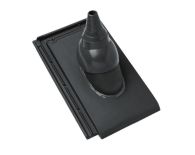 Braas Turmalin Ton-Antennenziegel (9229119) tiefschwarz