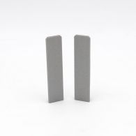 Döllken Endkappen links + rechts SB Hartschaumleiste USL Cubica 60 sk (1 Paar) - Silber