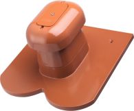 ERLUS Biber Alu-Sanilüfter EPDM maroon pulverbeschichtet DN125 kpl. 70 cm flexibler Schlauch 125/100/70