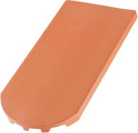 ERLUS Rillenlüfterbiber rund rot engobiert ca.18x38x1,8 cm