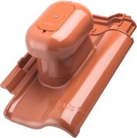 ERLUS E58SL Alu-Sanilüfter EPDM maroon pulverbeschichtet DN125 kpl. 70 cm flexibler Schlauch 125/100/70