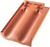 ERLUS Großfalzziegel XXL Ortgang rechts rot engobiert