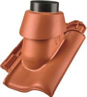 ERLUS E58/E58S keramischer Thermenadapter DN80/125 komplett, maroon (N)