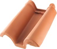 ERLUS Mönchpfanne Trauf-Doppelwulst naturrot