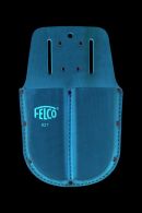 FELCO 921 Gürtel-Etui aus Leder, Doppeltaschen, breit