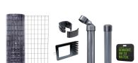Alberts Drahtzaun-Set Fix-Clip Pro, zum Einbetonieren, in verschiedenen Höhen+Längen, anthrazit