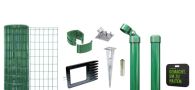 Alberts Drahtzaun-Set Fix Clip Pro, zum Einschlagen, in verschiedenen Höhen+Längen, grün