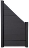 GroJa Solid Grande Steckzaun schräg 90x180 cm, ohne Pfosten
