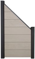 GroJa Solid Grande Steckzaun schräg 90x180 cm, ohne Pfosten