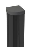GroJa variabler Eckpfosten inkl. Kappe zum Aufdübeln, 7x7 cm - anthrazit