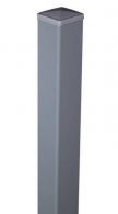 GroJa Alupfosten inkl. Kappe zum Aufdübeln, 6 x 6 cm - silbergrau