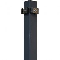 Hadra Eck-Pfosten für Doppelstabmatten Zaunset SMALL, Anthrazit für Zaunhöhe: 103 cm (L:1500 mm)