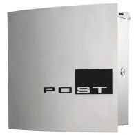 Knobloch Briefkasten WIEN, VA, Wandmontage Schloss rechts, Siebdruck POST