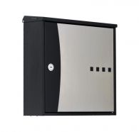 Knobloch Briefkasten CHICAGO DESIGN B, SCHWARZ, Wandmontage